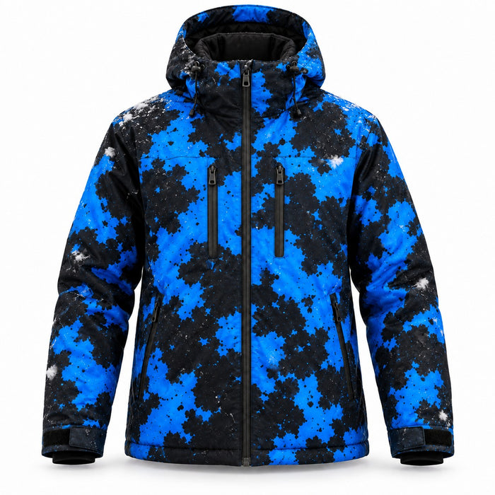 STORM water-reactive ski jacket in Arctic Blue