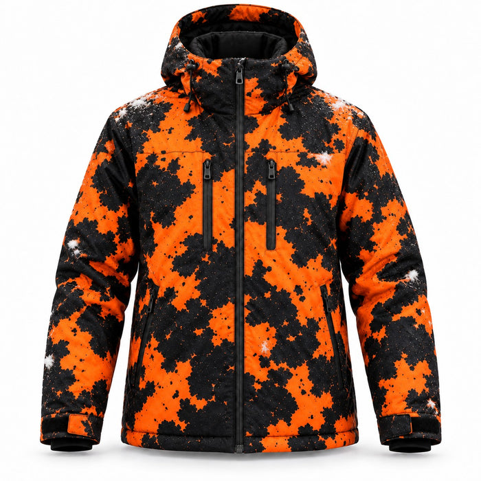 STORM water-reactive ski jacket in Blaze Orange